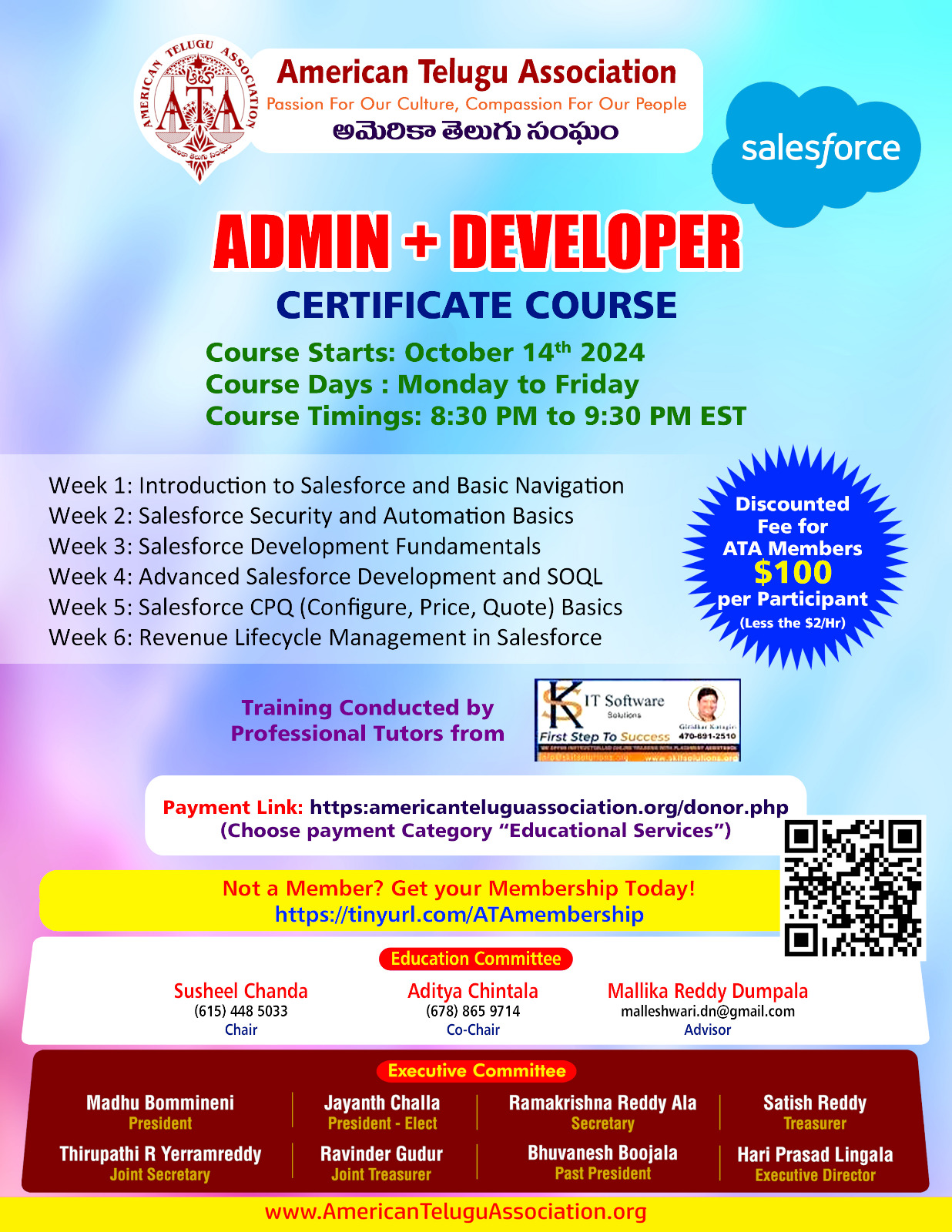 Admin Developer Certificate Course - American Telugu Association